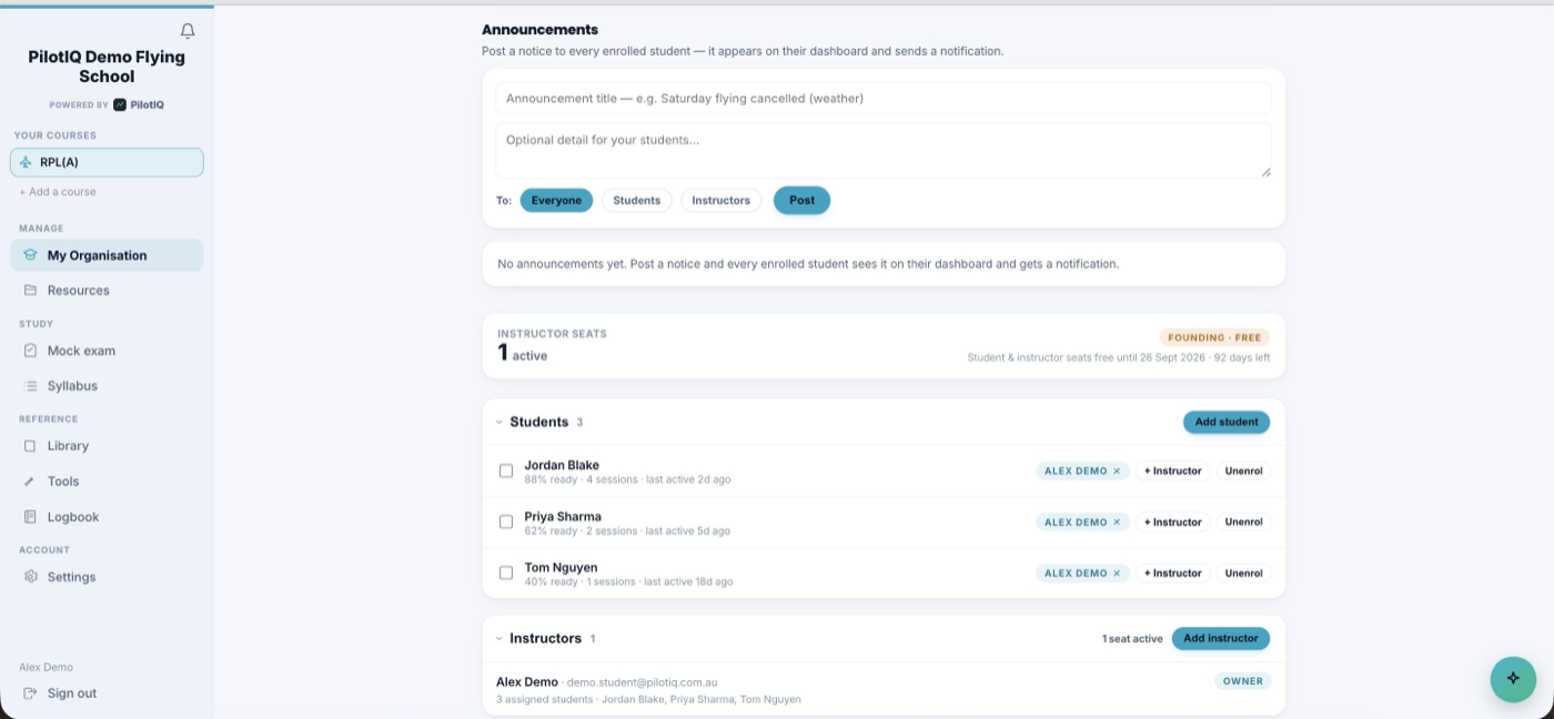 Compliance — each student auto‑audited against their milestone prerequisites
