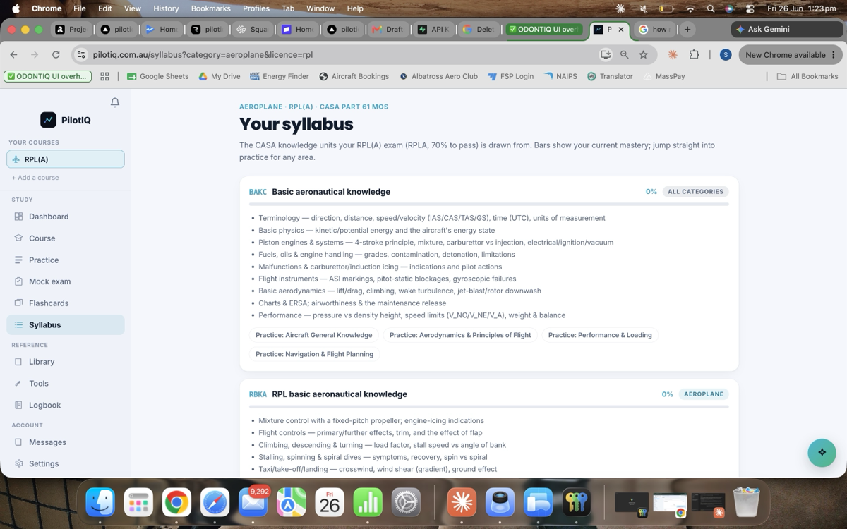 The syllabus — knowledge units and milestones